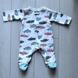 Carter’s Just One You Baby Boys Shark Footed Pajamas 3M
